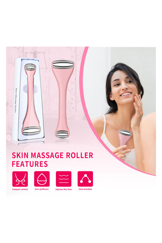 Çift Uçlu Metal Yüz ve Göz Masaj Silindiri - Face Eye Roller