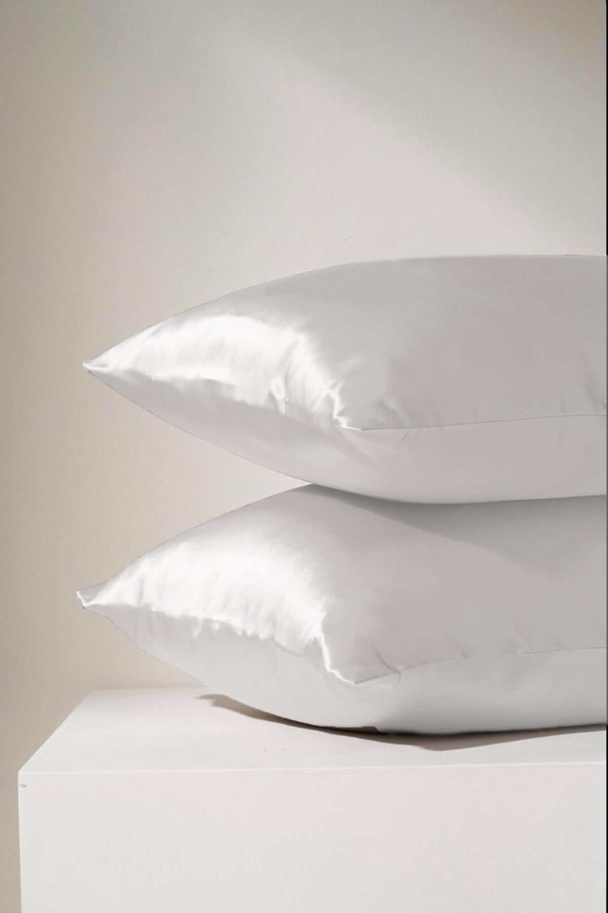 %100 Hakiki Ipek Yastık Kılıfı Beyaz ( Yaşlanma Karşıtı) -  50x70cm
