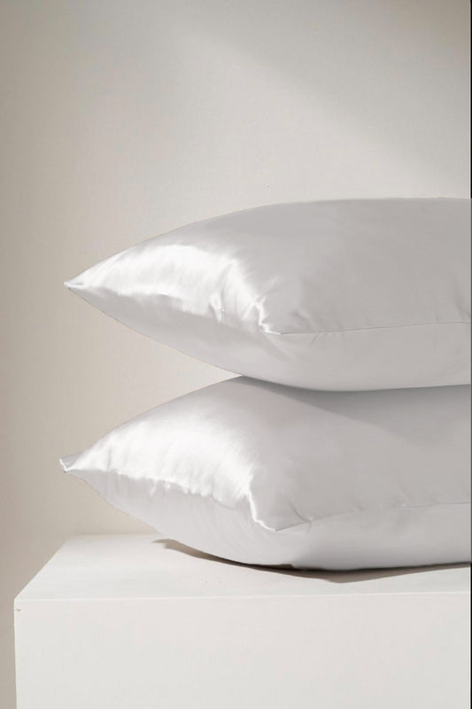 %100 Hakiki Ipek Yastık Kılıfı Beyaz ( Yaşlanma Karşıtı) -  50x70cm