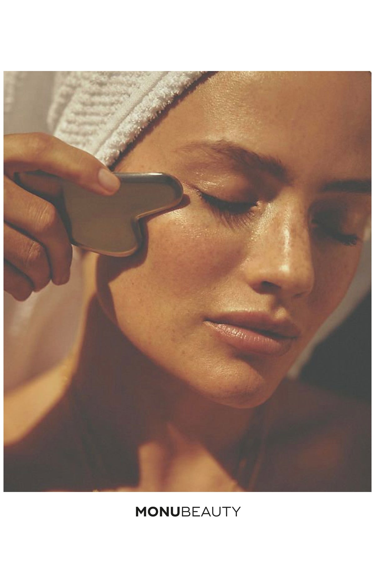 Paslanmaz Çelik Gua Sha - Yüz Masaj Aleti - 1 Adet